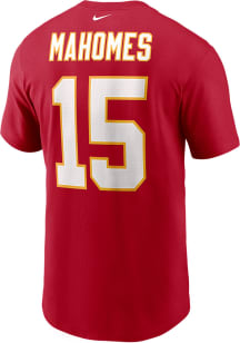 Patrick Mahomes Kansas City Chiefs Red Name Number Short Sleeve Player T Shirt