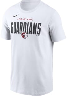 Nike Cleveland Guardians White Home Team Bracket Short Sleeve T Shirt