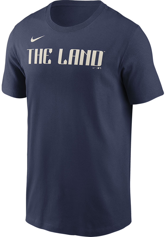 Nike Cleveland Guardians NAVY City Connect Wordmark Short Sleeve T