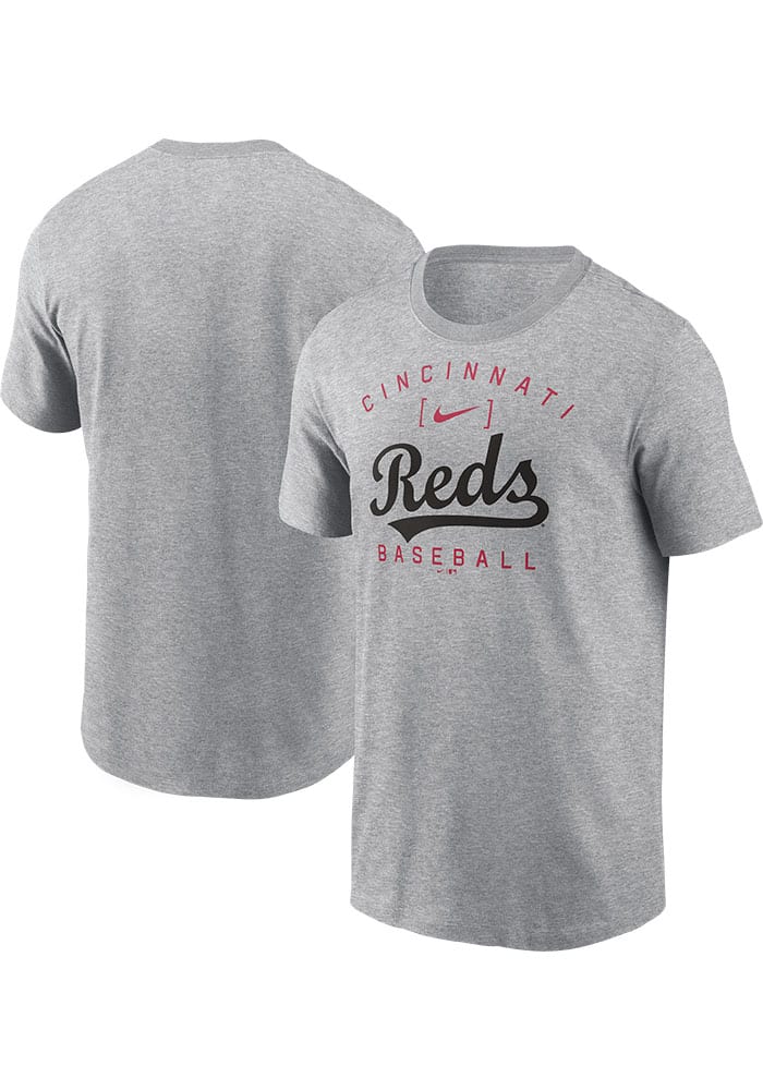 Nike Cincinnati Reds Grey Home Team Athletic Short Sleeve T Shirt