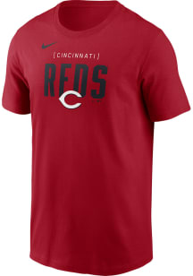 Nike Cincinnati Reds Red Home Team Bracket Short Sleeve T Shirt