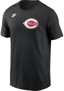 Nike Cincinnati Reds Black Cooperstown Team Wordmark Short Sleeve T Shirt