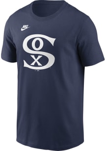 Nike Chicago White Sox Navy Blue Cooperstown Team Logo Short Sleeve T Shirt