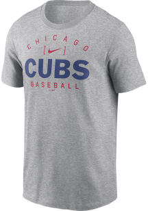 Nike Chicago Cubs Grey Home Team Athletic Short Sleeve T Shirt