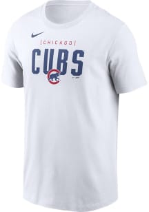 Nike Chicago Cubs White Home Team Bracket Short Sleeve T Shirt