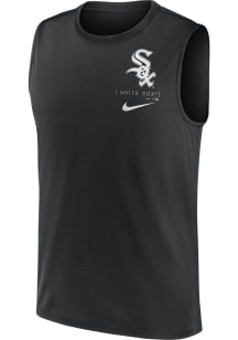 Nike Chicago White Sox Mens Black Large Muscle Logo Short Sleeve Tank Top