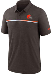 Nike Cleveland Browns Mens Brown Sideline Short Sleeve Polo