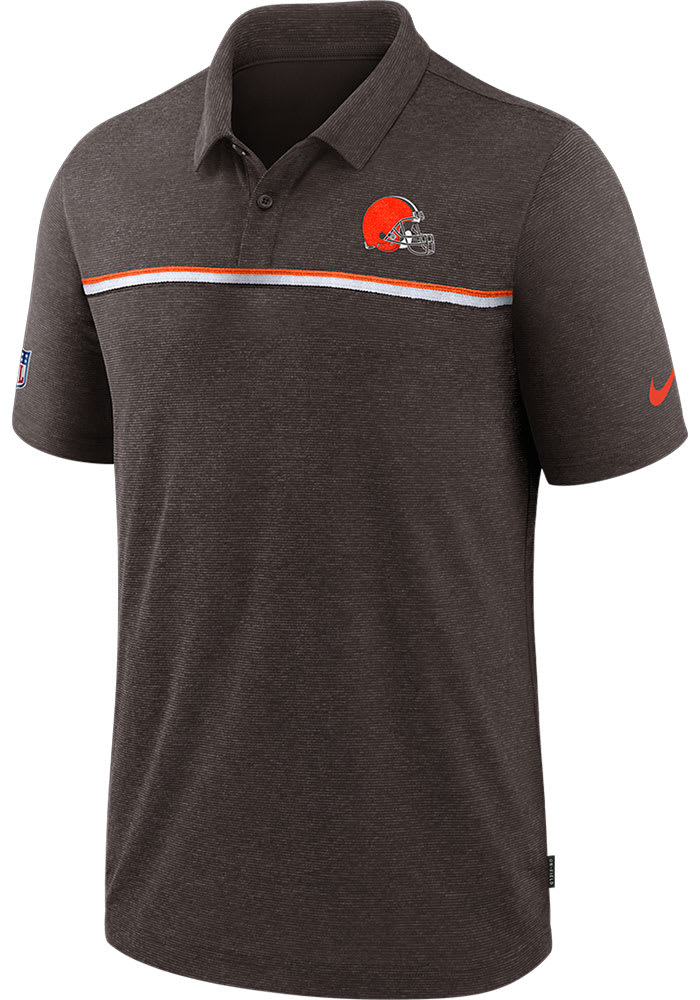Nike Cleveland Browns Mens Brown Sideline Short Sleeve Polo