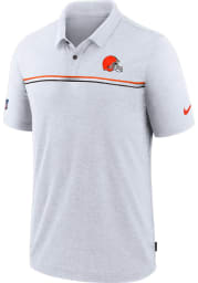 Nike Cleveland Browns Mens White Sideline Short Sleeve Polo