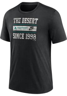 Nike Arizona Diamondbacks Black Cooperstown Local Stack Short Sleeve Fashion T Shirt