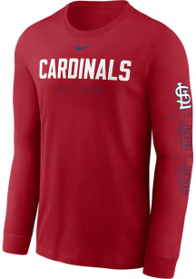 Nike St Louis Cardinals Red Sleeve Repeater Long Sleeve T Shirt