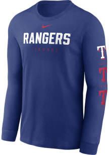 Nike Texas Rangers Blue Sleeve Repeater Long Sleeve T Shirt