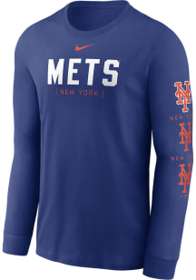 Nike New York Mets Blue Sleeve Repeater Long Sleeve T Shirt