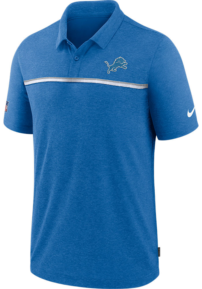 Nike Detroit Lions Mens Blue Sideline Short Sleeve Polo