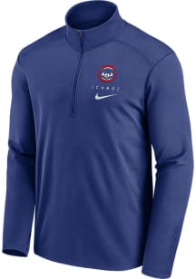 Nike Chicago Cubs Mens Blue Franchise Logo Pacer Long Sleeve 1/4 Zip Pullover
