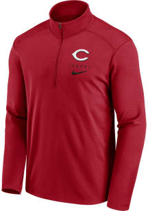 Nike Cincinnati Reds Mens Red Franchise Logo Pacer Long Sleeve 1/4 Zip Pullover