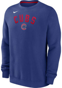 Nike Chicago Cubs Mens Blue Classic Long Sleeve Crew Sweatshirt