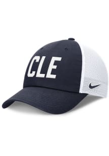Nike Cleveland Guardians Tri-Code H86 Trucker Adjustable Hat - Navy Blue