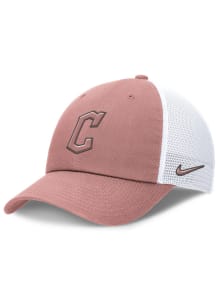 Nike Cleveland Guardians Pink Tonal Logo Statement H86 Trucker Womens Adjustable Hat