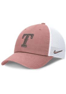 Nike Texas Rangers Pink Tonal Logo Statement H86 Trucker Womens Adjustable Hat