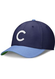 Nike Chicago Cubs Mens Blue Cooperstown Dri-Fit Rise 2T Swooshflex Flex Hat