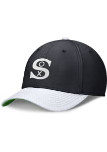 Nike Chicago White Sox Mens Navy Blue Cooperstown Dri-Fit Rise 2T Swooshflex Flex Hat