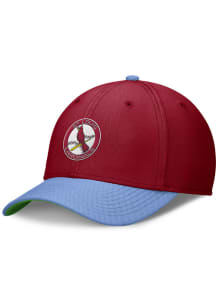 Nike St Louis Cardinals Mens Red Cooperstown Dri-Fit Rise 2T Swooshflex Flex Hat