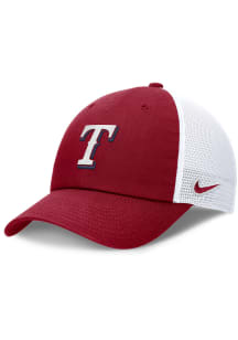 Nike Texas Rangers Evergreen Logo H86 Trucker Adjustable Hat - Red