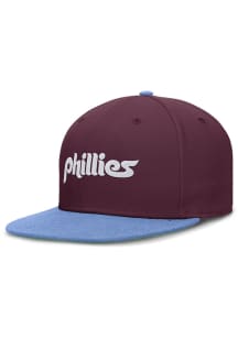 Nike Philadelphia Phillies Mens Maroon Cooperstown Rewind 2T Square Bill Fitted Hat