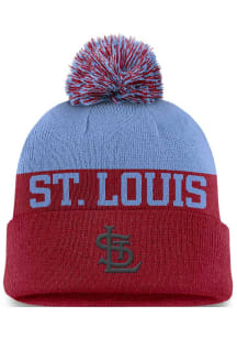 Nike St Louis Cardinals Red Cooperstown Rewind 2T Cuff Pom Mens Knit Hat