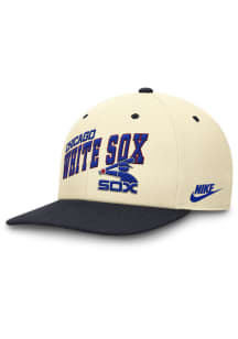 Nike Chicago White Sox Ivory Cooperstown Swoop Wordmark 2T Square Bill Mens Snapback Hat