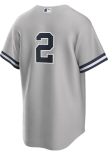 Derek Jeter New York Yankees Mens Replica Away Jersey - Grey