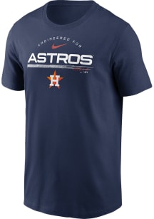 Nike Houston Astros Navy Blue Wordmark Graphic  Short Sleeve T Shirt