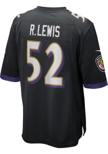 Ray Lewis  Nike Baltimore Ravens Black Alt Football Jersey