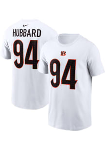 Sam Hubbard Cincinnati Bengals White Road Short Sleeve Player T Shirt