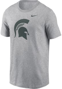 Michigan State Spartans Grey Nike Primary Logo Short Sleeve T Shirt