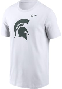 Michigan State Spartans White Nike Primary Logo Short Sleeve T Shirt