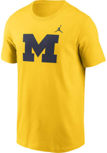 Nike Michigan Wolverines Gold Primary Logo Short Sleeve T Shirt