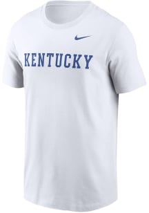 Nike Kentucky Wildcats White Wordmark Short Sleeve T Shirt