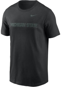 Nike Michigan State Spartans Black Wordmark Short Sleeve T Shirt