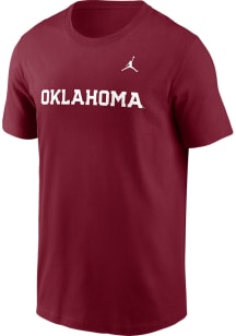 Nike Oklahoma Sooners Crimson Wordmark Short Sleeve T Shirt