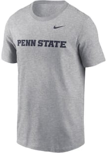 Penn State Nittany Lions Grey Nike Wordmark Short Sleeve T Shirt