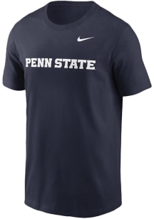 Penn State Nittany Lions Navy Blue Nike Wordmark Short Sleeve T Shirt