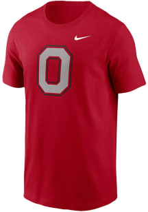 Ohio State Buckeyes Red Nike Alt Logo Short Sleeve T Shirt