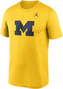 Michigan Wolverines Gold Nike Dri-Fit Legend Short Sleeve T Shirt