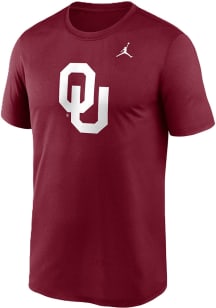 Nike Oklahoma Sooners Crimson Dri-Fit Legend Design Short Sleeve T Shirt