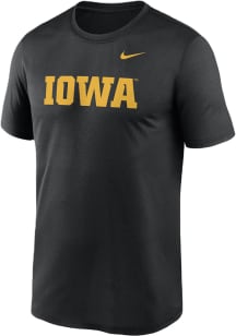 Iowa Hawkeyes Black Nike Dri-Fit Legend Short Sleeve T Shirt