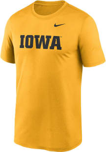 Iowa Hawkeyes Gold Nike Dri-Fit Legend Short Sleeve T Shirt