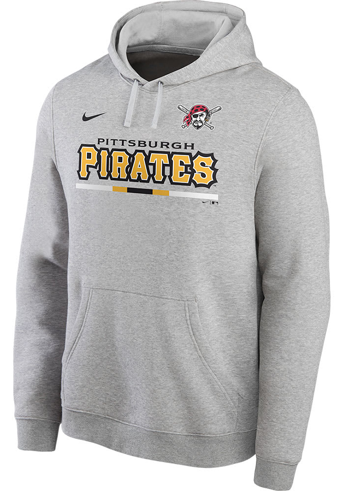 Nike Pittsburgh Pirates Mens Grey Color Bar Long Sleeve Hoodie