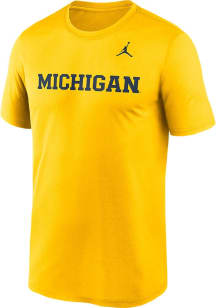 Michigan Wolverines Gold Nike Dri-Fit Legend Design Short Sleeve T Shirt